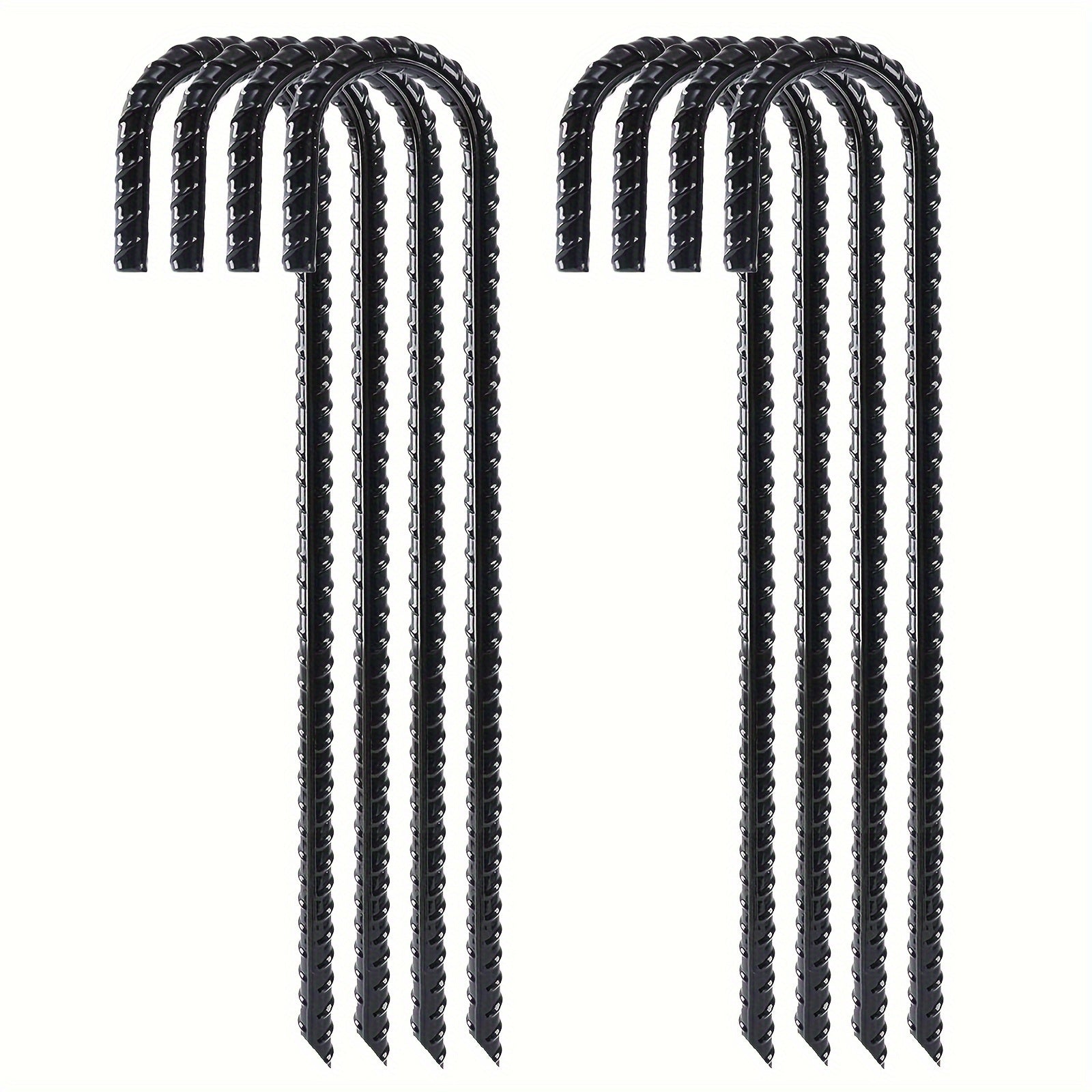 8pcs Rebar Stakes Heavy Duty J Hook Ground Stakes Tent Stakes