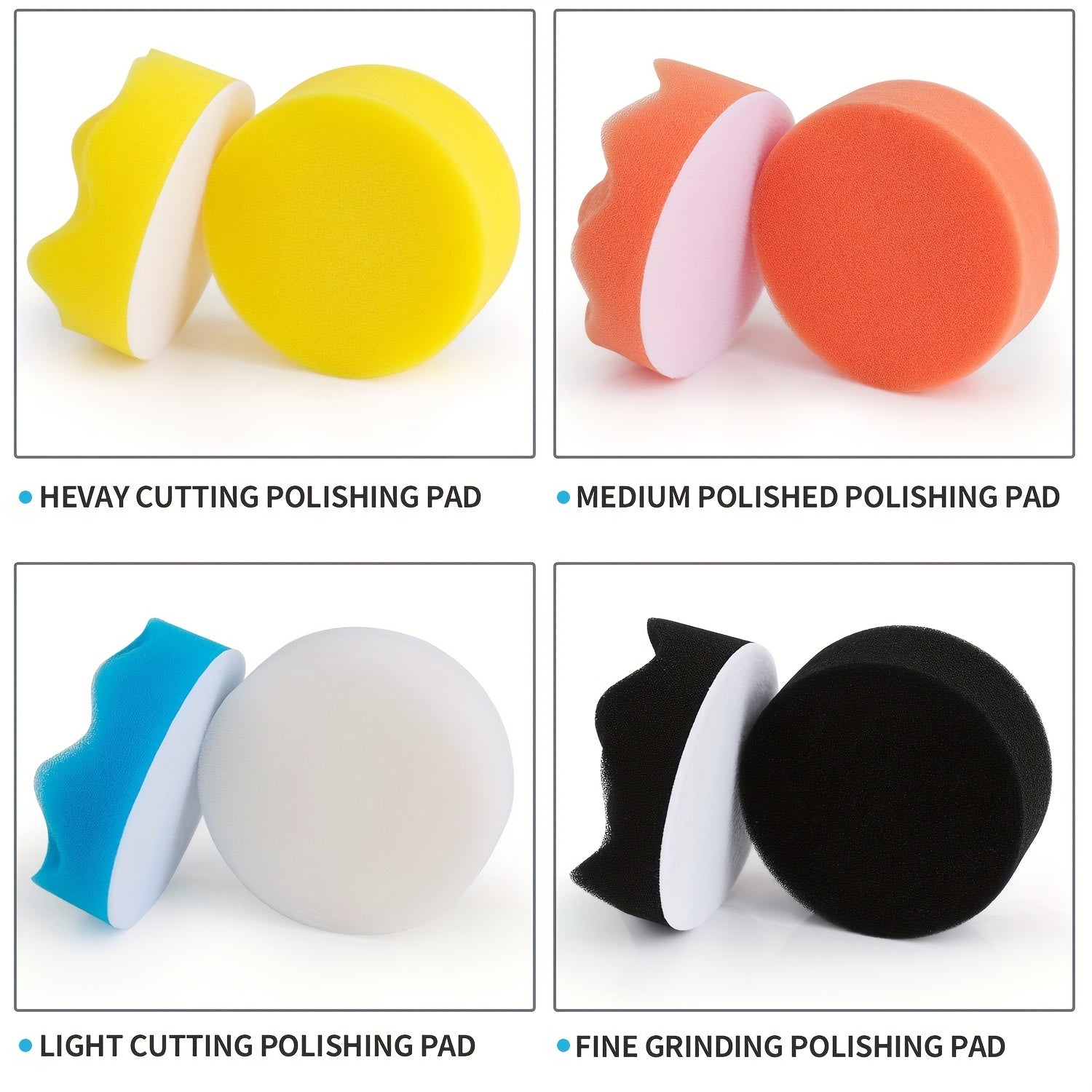 Car Foam Drill 3 Inch Buffing Pad 11 Pcs Polishing Pads Kit