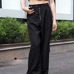 Buckle Wide Leg Cargo Trousers