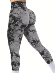 Tie Dye Seamless Leggings High Waist Yoga Pants Women's Activewear