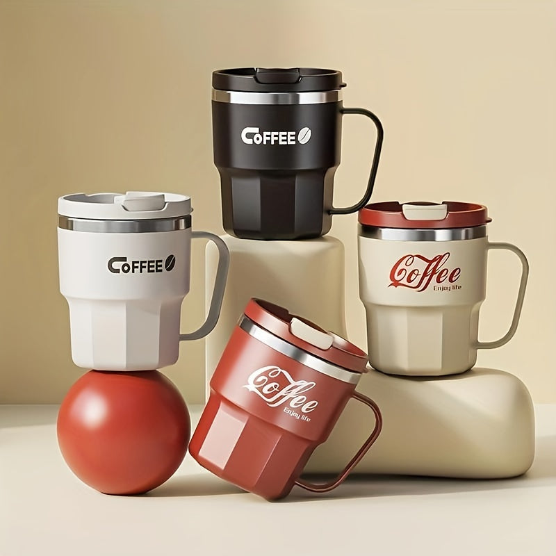 Insulated Reusable Travel Coffee Mug with Lid