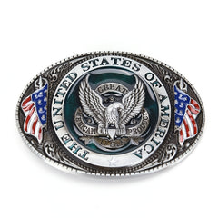 USA Flag Eagle Belt Buckle Patriotic American Flag Design