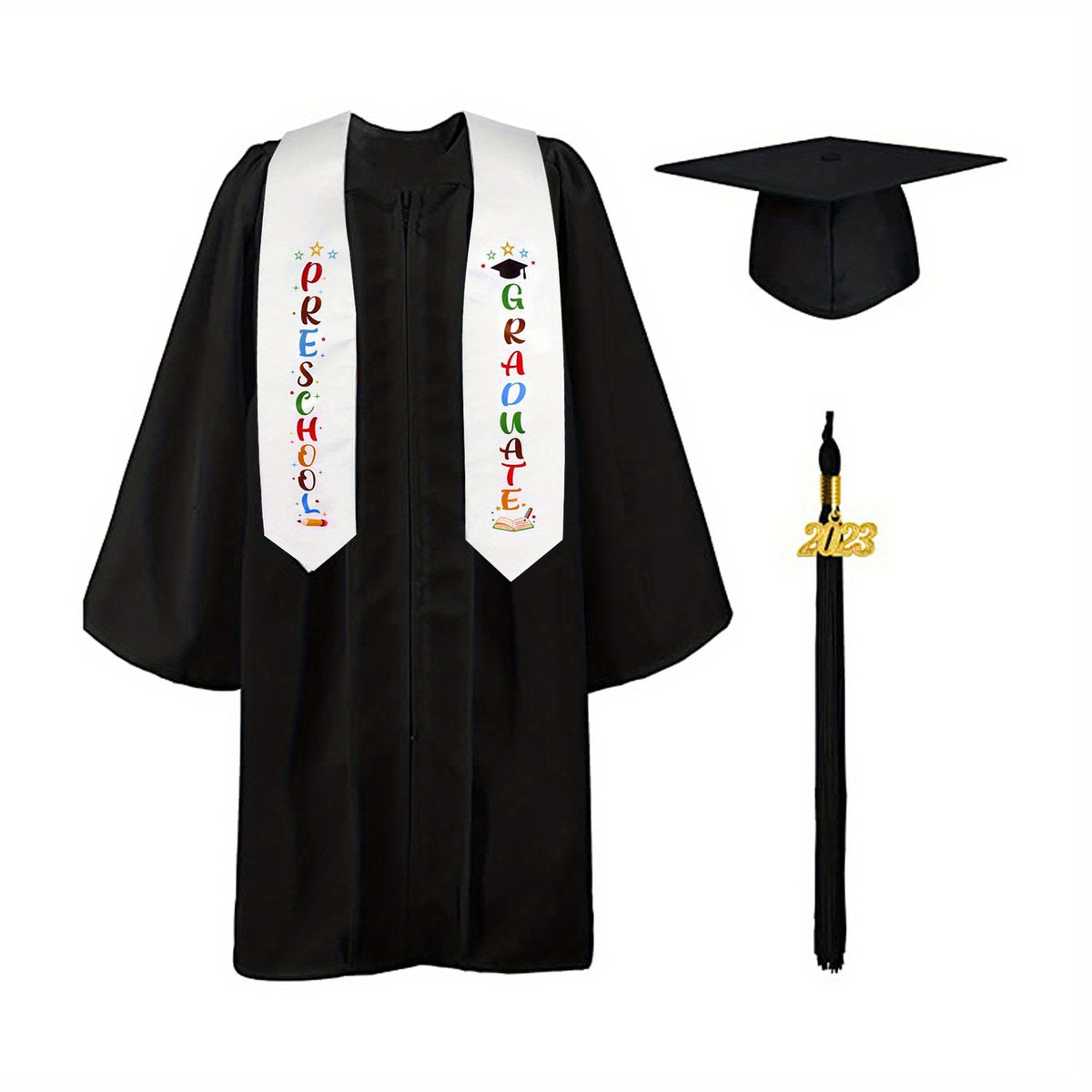 Preschool Graduation Cap & Gown Set with Tassel