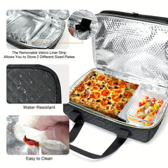 Insulated Lunch Box Double Layer Waterproof Non Leak Fiber Material