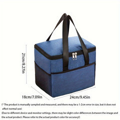 Large Insulated Lunch Bag Leak Proof Zipper Portable Lunch Box