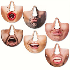 6pcs Costume Mask Graduation Party Prank Funny Masks