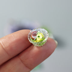 Dollhouse Mini Salad Set Resin Alloy Material Decoration for Kitchen