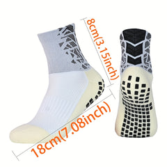 Athletic Crew Socks Breathable Deodorant Non-slip Grip