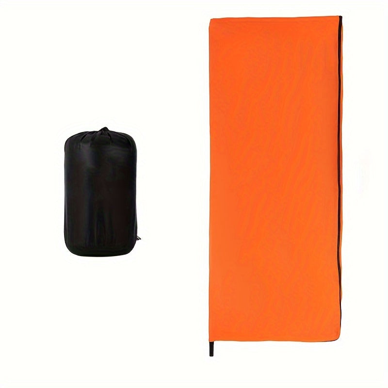 Outdoor Camping Sleeping Bag Double sided Fleece Sleep Blanket With Storage Bag