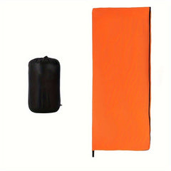 Outdoor Camping Sleeping Bag Double sided Fleece Sleep Blanket With Storage Bag