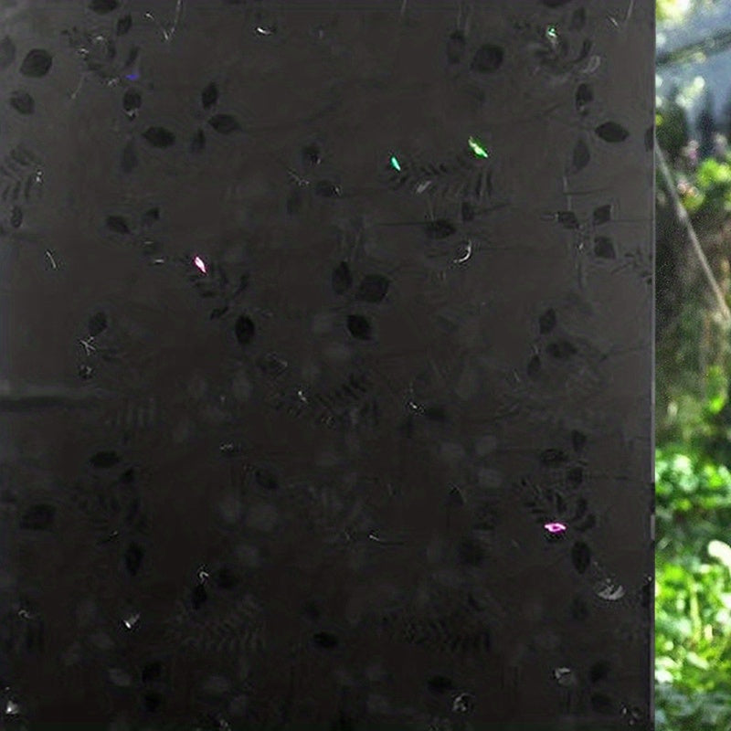 Green Plant Frosted Window Film for Home Decor