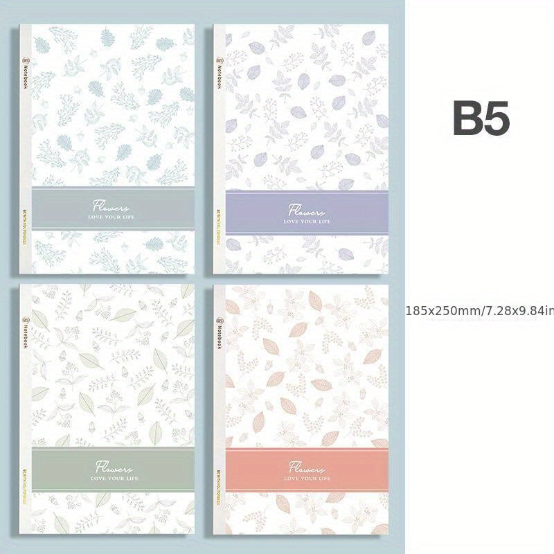 4pcs B5 Notebook Set for Office Sketchbook, Children & Students Writing Book