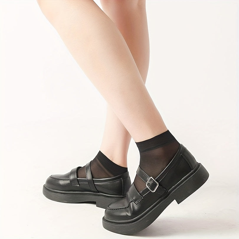 10 Pairs Sheer Mesh Short Socks for Women