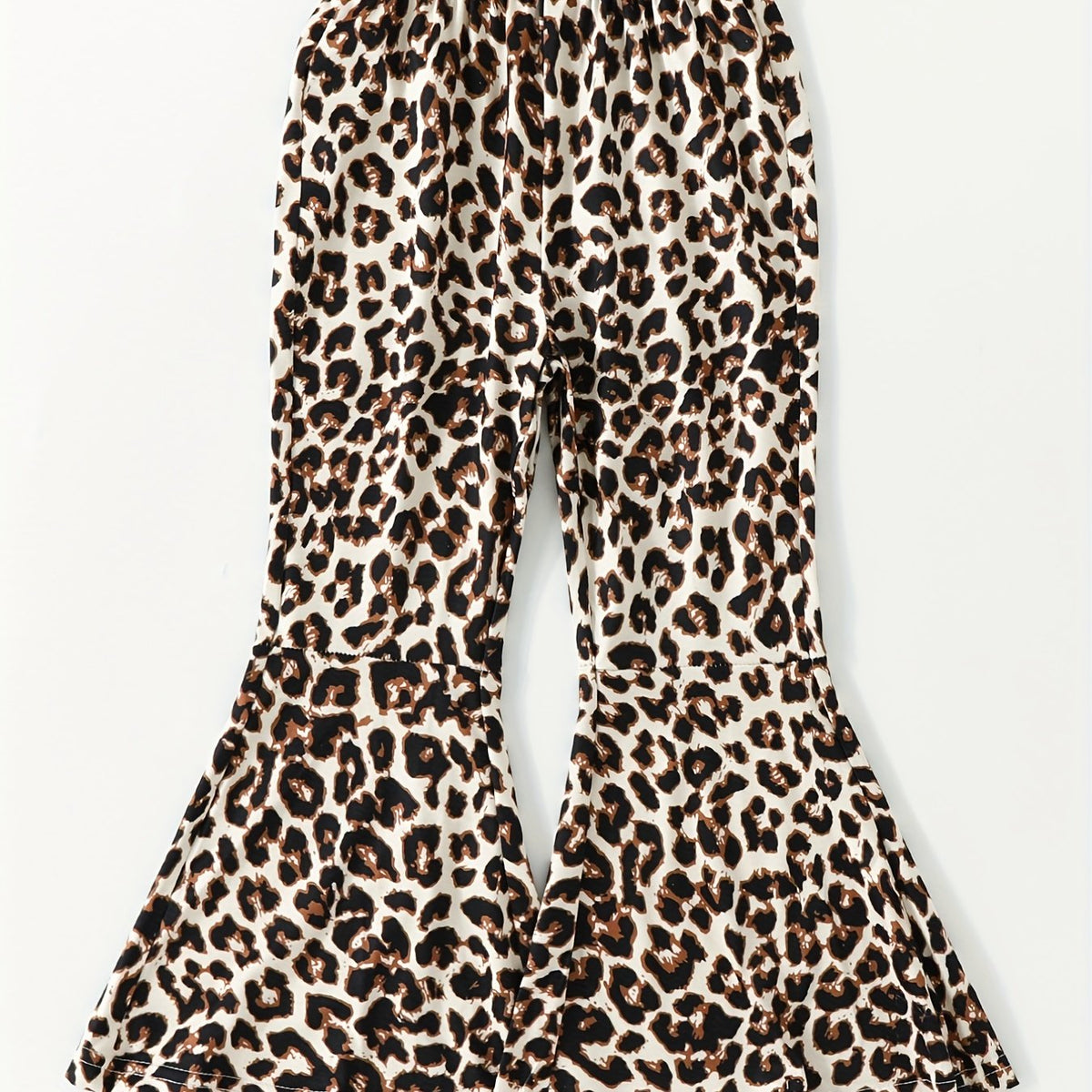 Girls Leopard Print Flare Pants for Outfit