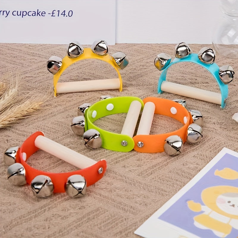 Wooden Half Round Hand Ringing Bell Children's Music Instrument Toy
