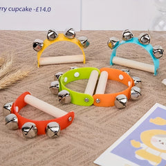 Wooden Half Round Hand Ringing Bell Children's Music Instrument Toy