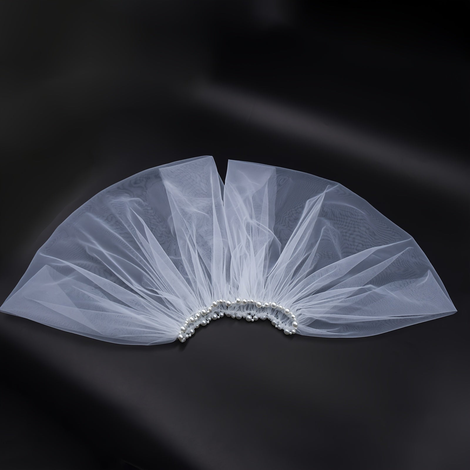 Sheer Tulle Bridal Capelet with Ruffles for Brides