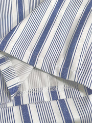 Women's Plus Stripe Print Wide Leg Pants With Pockets
