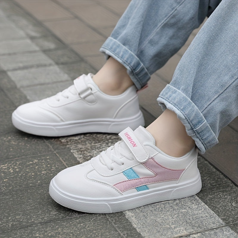 Unisex Kid's Skate Shoes Non Slip Casual Lace Up Sneakers