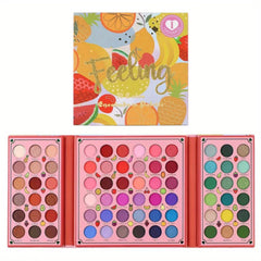 72 Colors Fruit Pattern Eyeshadow Palette Matte Pearly Sequin Makeup Palette