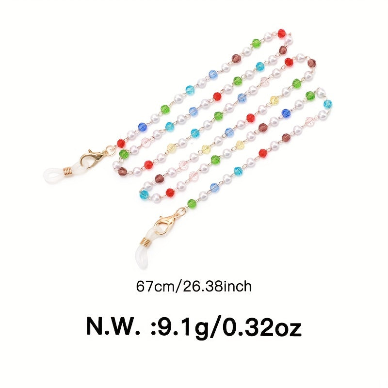 Candy Beaded Glasses Chain Anti Slip Sunglasses Lanyard