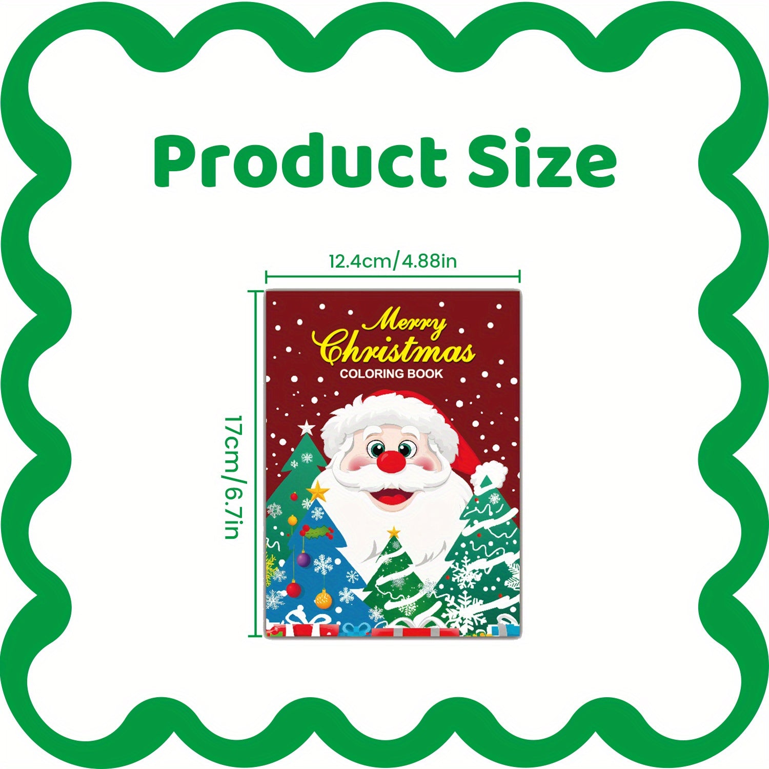 8 Pack Christmas Coloring Book Set - Santa Claus Snowman Theme Activities