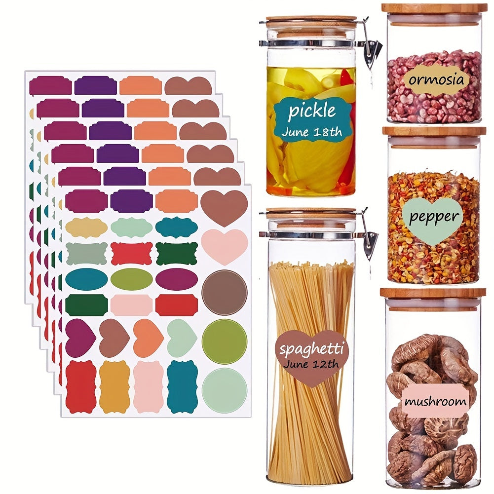 28 Colorful Label Stickers for Containers and Boxes - Easy Organization