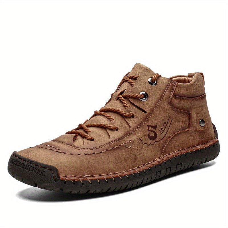 Men's Stitching Casual Shoes Outdoor Ankle Boots Walking Sneakers
