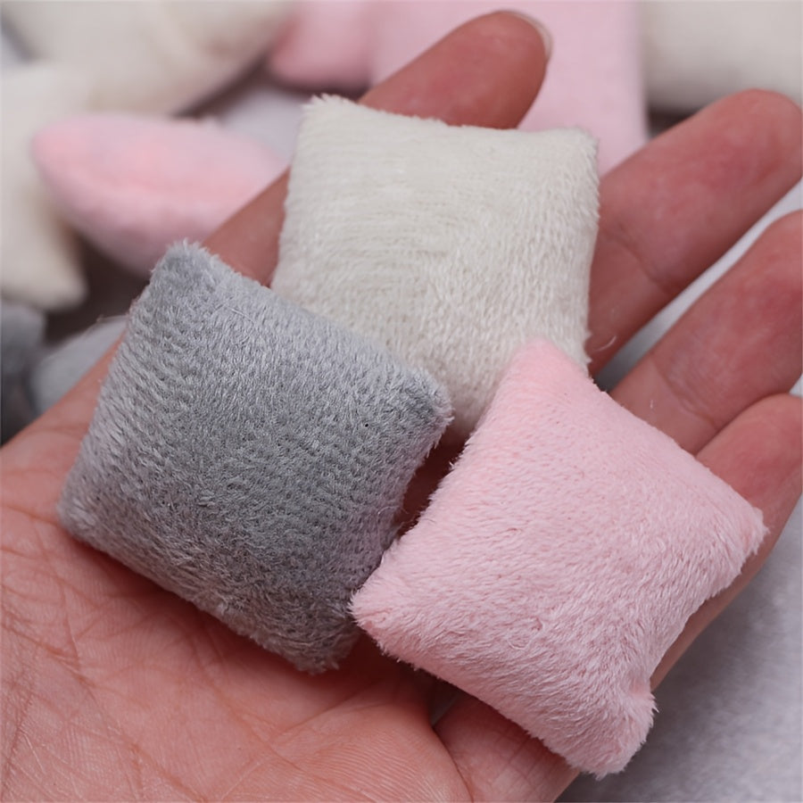 Polyester Dollhouse Pillow Set Plush Toy House Decor Mini Bedroom Scene Sofa Mod