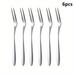 Stainless Steel Fruit Picks Salad Forks Reusable Multifunctional Forks