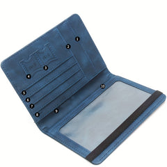 Map Pattern RFID Blocking Passport Holder With Card Slot