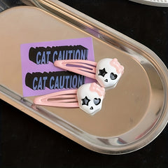 Girl's Skull Hair Clip Barrette Halloween Accessory