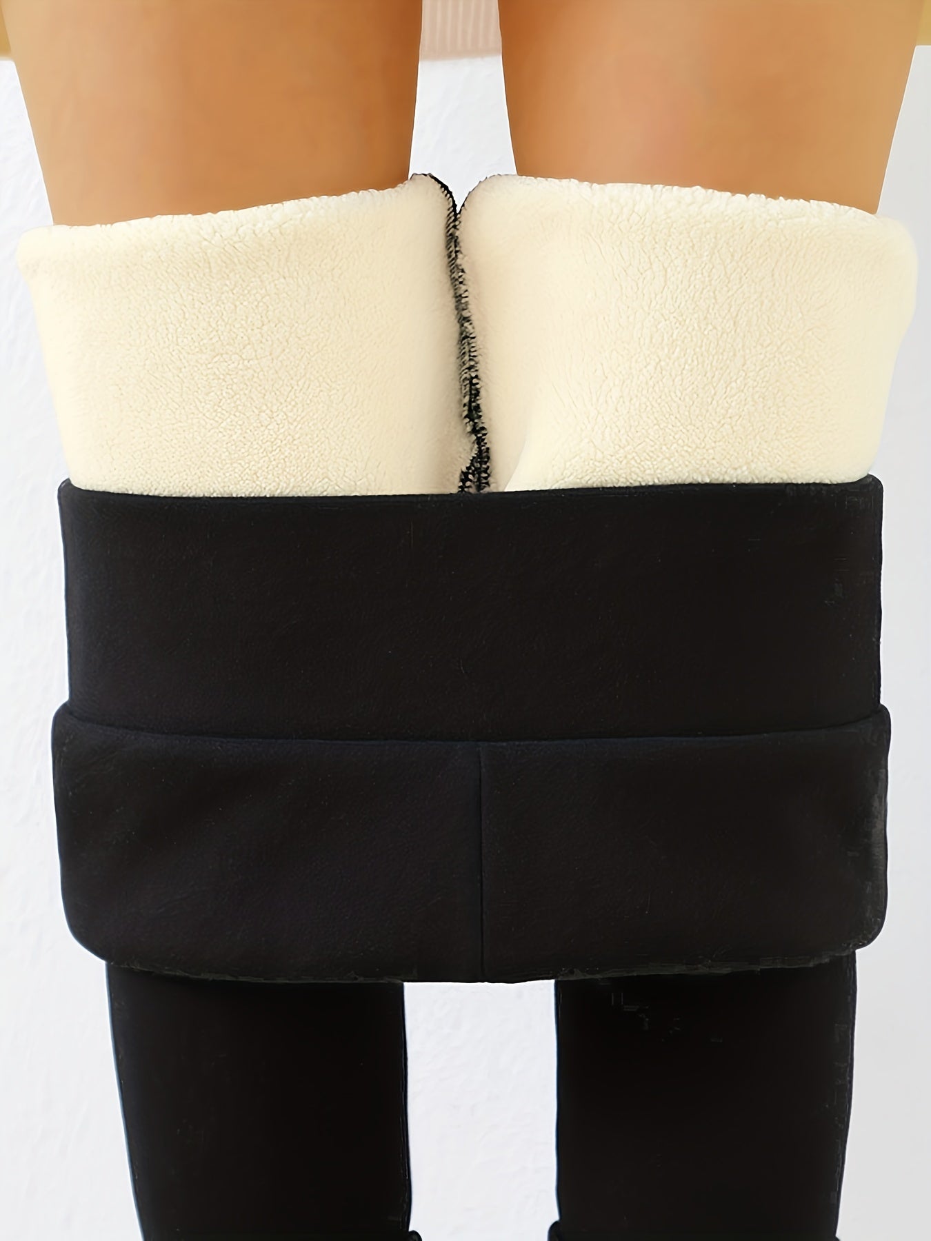 Fleece Liner Yoga Pants Slim Fit High Waist Mid Stretch Keep Warm Workout Pants
