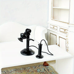 Vintage Wrought Iron Telephone for Dollhouse Props