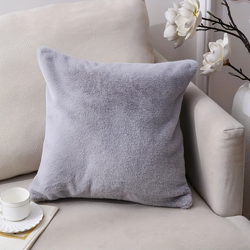 Soft Faux Rabbit Fur Throw Pillow Cover 20 X 20 Inch