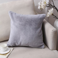 Soft Faux Rabbit Fur Throw Pillow Cover 20 X 20 Inch
