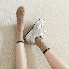 4 Pairs Striped Mid Tube Socks Women's Stockings