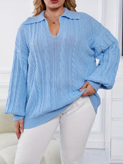  Jacquard Long Sleeve Sweater Women's Pullover Jumper