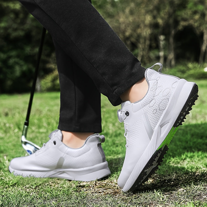 Men's Non-Slip Golf Shoes with Rotary Buckle