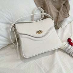Casual Shoulder Bag PU Leather Crossbody Bag Waterproof Adjustable Strap