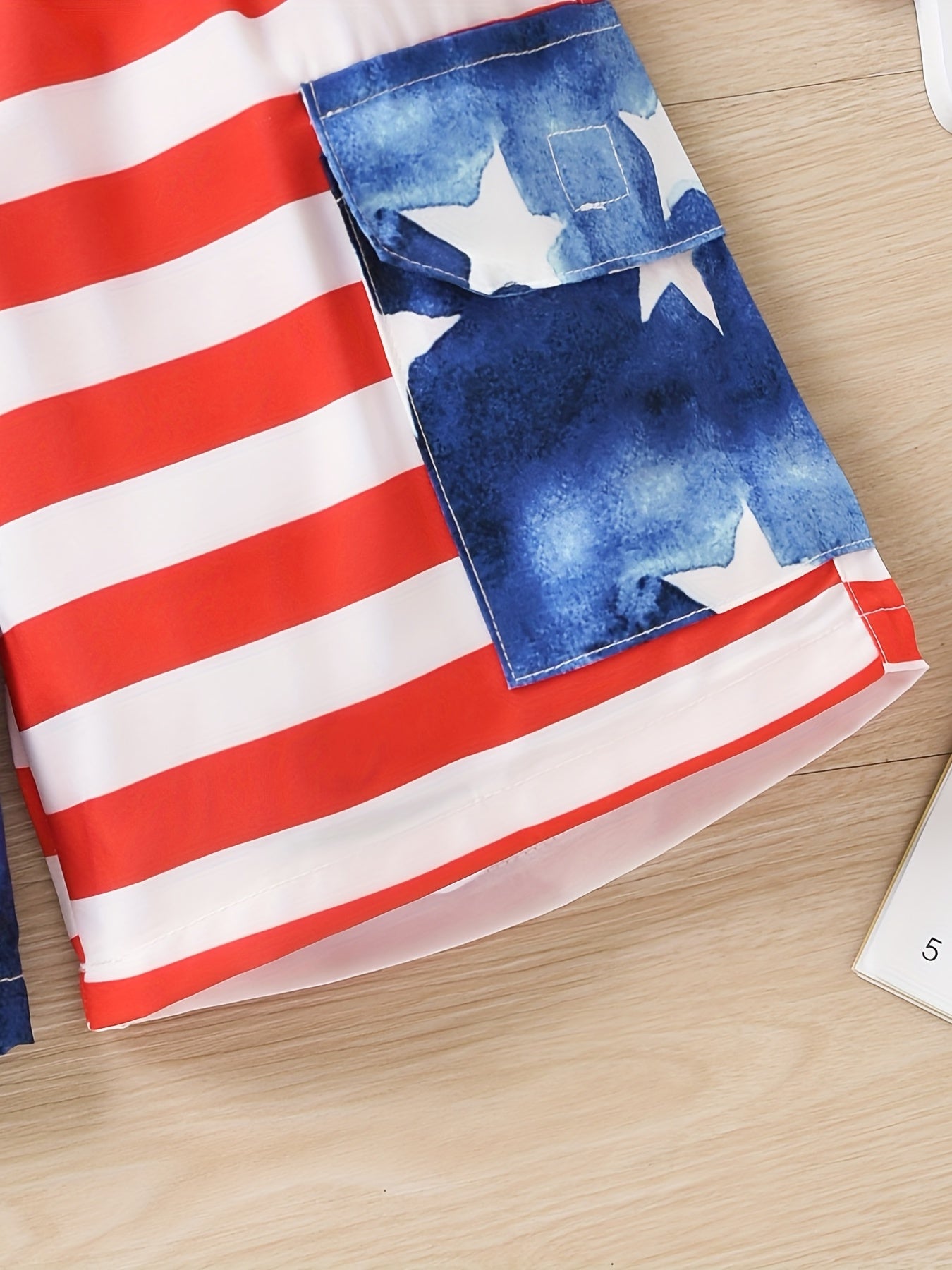 Boys American Flag Swim Beach Pants Independence Clothes