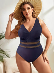  V Neck Backless Tummy Control One Piece Swimsuit