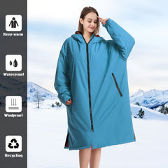 Mutao Waterproof Changing Robe with Fleece Lining and Hood