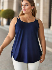  Solid Round Neck Tank Top