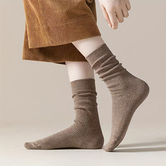 10 Pairs Mid Tube Solid Socks Women's Stockings