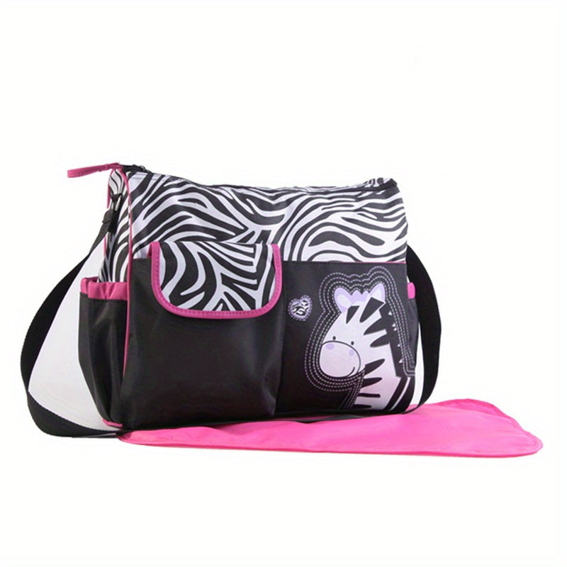Stylish Cartoon Pattern Mommy Bag Large Capacity Multifunctional