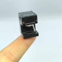 2pcs Mini Dollhouse Coffee Machine, DIY Kitchen Decor Accessory