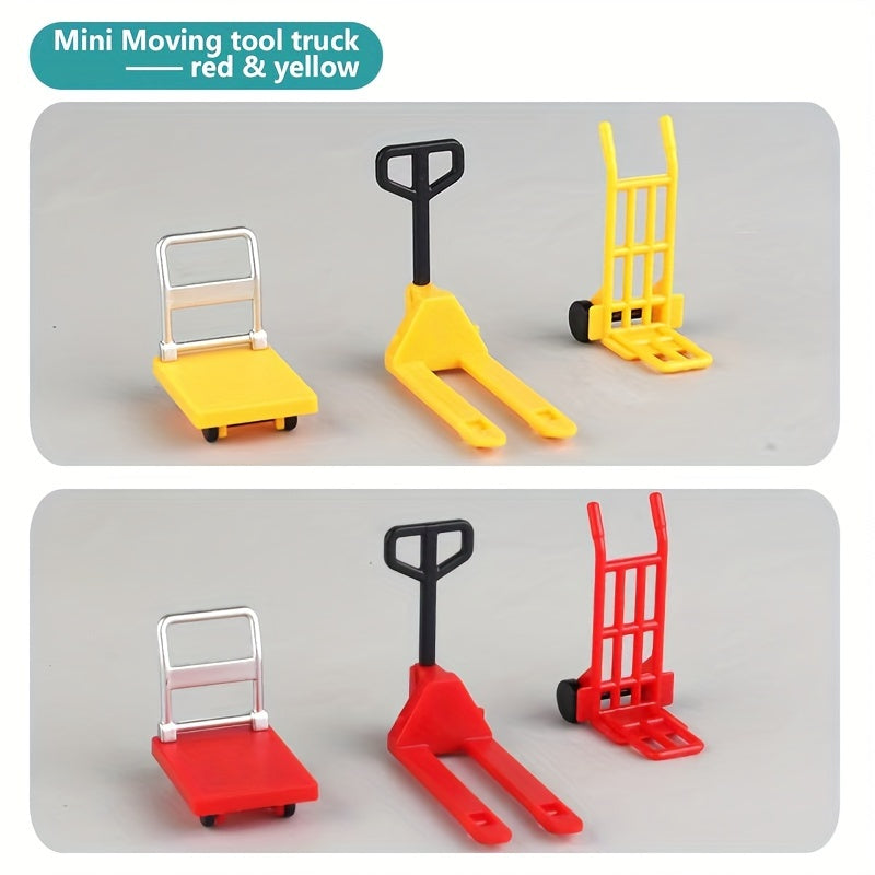 Mini Forklift Truck Toy Set Plastic Pallet Jacks Durable Finger Toys