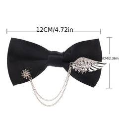Metal Decor Bow Tie Uniform Bowtie Party Accessories For Women