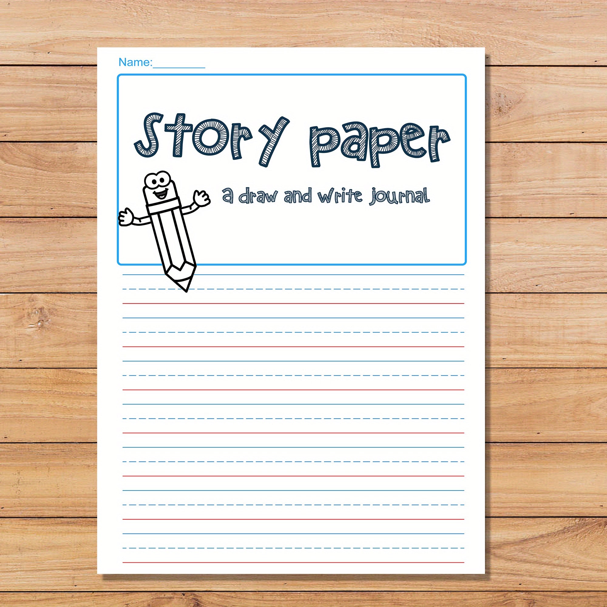 Primary Draw & Write Journal, 50 Sheets, 8.2x11, Elementary Notebook